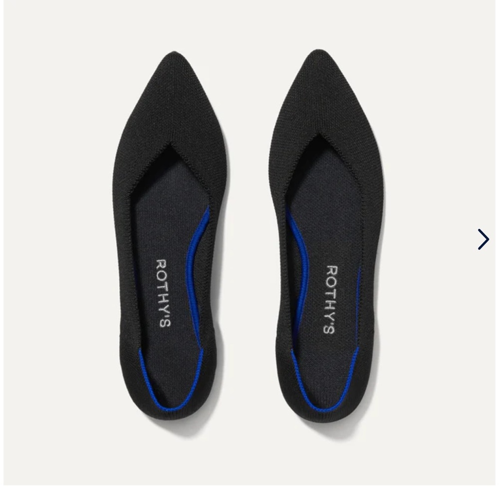 Rothy’s the point black ballet flat size 9
